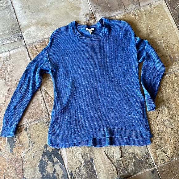 Eileen Fisher Slate Blue Loose Knit Sweater Size Small - Picture 3 of 7